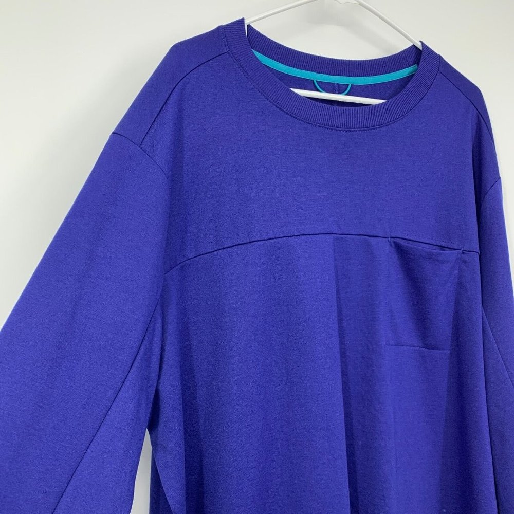 All In Motion Sweatshirt Blue Ponte Knit Crewneck Long Sleeve Top - Picture 3 of 9